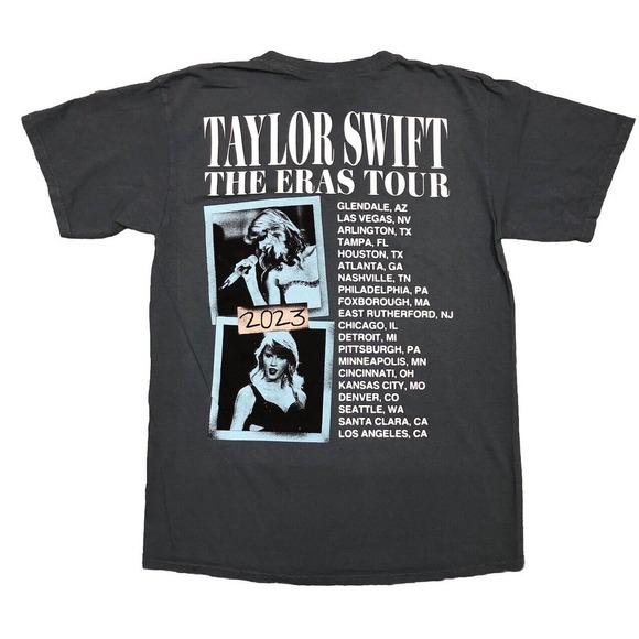 Taylor Swift T Shirt L Teal‎ The Eras Tour 2023 Merch Blue 1989 Era Graphic NEW - Picture 4 of 10